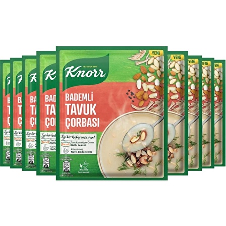 Knorr Bademli Tavuk Çorbası 75g x9 Adet