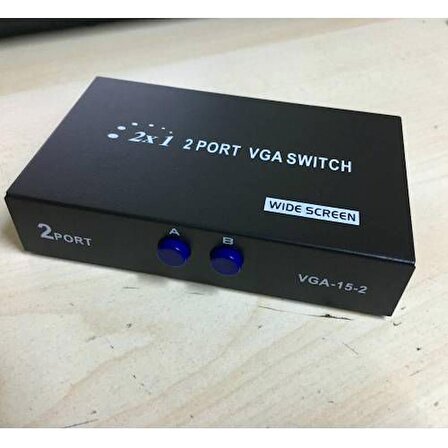 2 Port VGA Seçici Vga Switch VGA SWITCH Düğmeli Vga Çoklayıcı vga