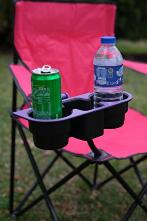 Kamp Sandalye Bardaklık İçecek Telefon Tutucu Aparat BEJ Renk (MAGAZADA 7 RENK SEÇENEĞİ)