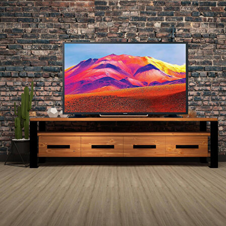 Deryawood Masif Ahşap Çekmeceli Tv Ünitesi 45 x 160 cm