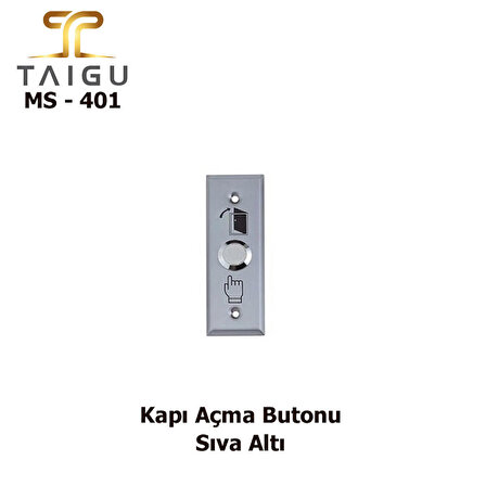 Ms - 401 Bt-2 Metal Kapı Açma Butonu Sıva Altı İnce Tip