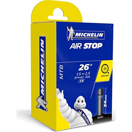 Michelin Airstop 26x1.50 -2.50 Oto Sibop 34mm İç Lastik