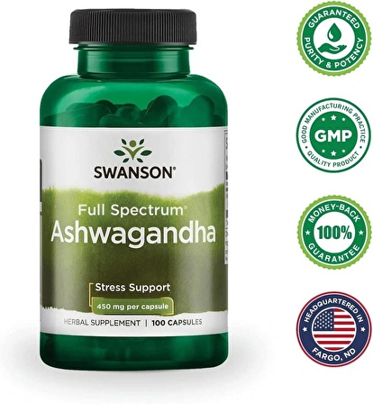 Swanson Full Spectrum 450MG 100 Capsul Orj Amerikan Ürünü