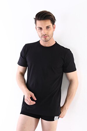 Çift Kaplan 947 Erkek Süprem T-Shirt Siyah