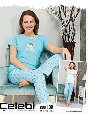 Çelebi 138 Kadın Kısa Kollu Pijama Takım