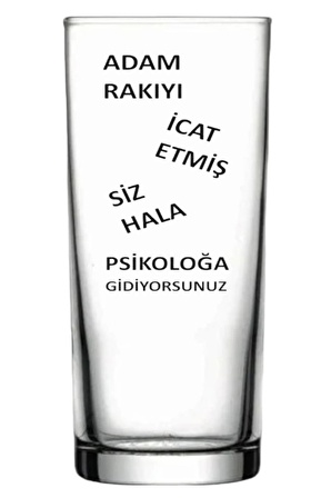 BASKILI RAKI BARDAĞI