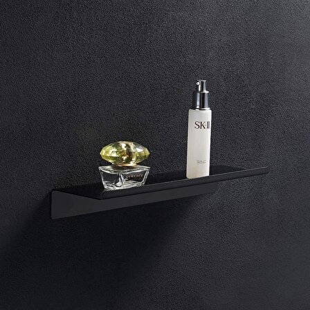Siyah Metal Z Form Duvar Rafı Banyo Mutfak Oturma Odası Duvar Rafı