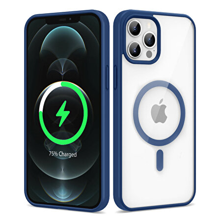 iPhone 12 Pro Max Kılıf Magsafe Wireless Şarj Özellikli Silikon