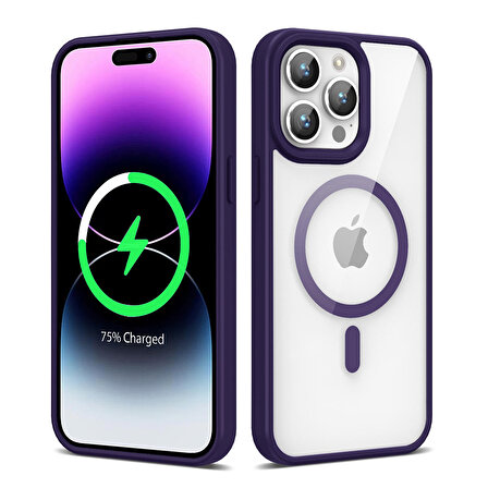 iPhone 14 Pro Max Kılıf Magsafe Wireless Şarj Özellikli Silikon