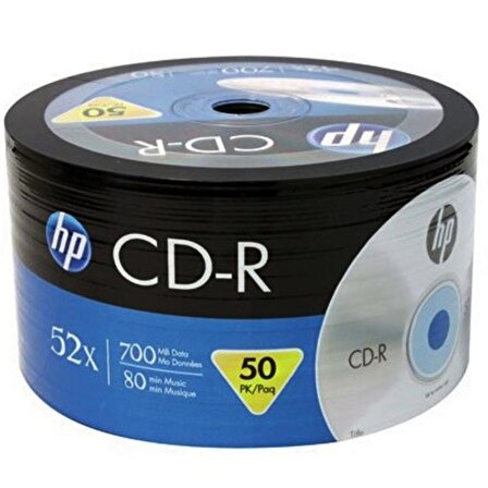HP CRE00070-3 CD-R 700 MB 52X 50Lİ PAKET FİYAT (4324)