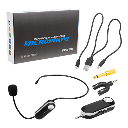 MAGICVOICE MV-1306H UHF 1 HEADSET ŞARJLI KABLOSUZ TELSİZ MİKROFON (4324)