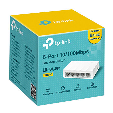 TP-LINK LS1005 5 PORT 10/100 MBPS ETHERNET SWITCH (4324)