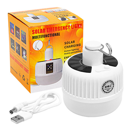 90 WATT 24 LEDLİ ÇOK FONKSİYONLU SOLAR ACİL DURUM LAMBASI (4324)