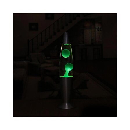 Lav Lambası Gece Lambası Büyük Boy Lav Lambası Lava Lamp Konsept 41 Cm Yeşil