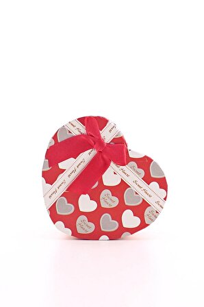 Sevgiliye Hediye Mini Kalp Kutu Kurdeleli Renkli Mini Kalp Kutu 1 Adet Kırmızı