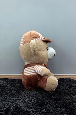 Hugs Baby Kahverengi Elbiseli Peluş Ayıcık 38 cm Sevimli Hugs Baby Kahverengi Elbiseli Peluş Ayıcık 38 cm