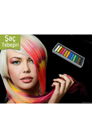 12 Adet Saç Tebeşiri Eğlenceli Kullanışlı Zararsız Saç Tebeşiri Hair Chalk 12 Adet Saç Tebeşiri