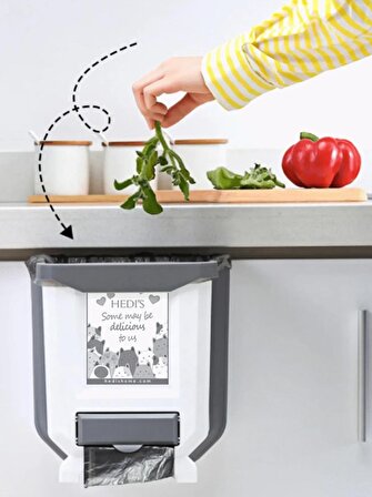 Pratik Katlanabilir Askılı Mutfak Çöp Kovası
