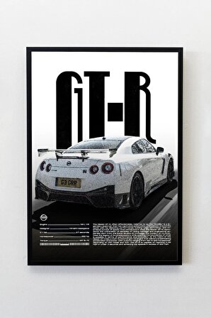 Nissan GT-R Tasarımlı Çerçeveli Tablo | İkonik Otomobiller Koleksiyonu