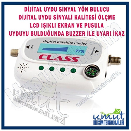 ACR 120 Class Digital Uydu Bulucu Pusulalı , Class ACR-120 DiJital Uydu Yönü Bulucu Pusulalı Lcd li