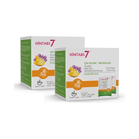 Hintabs 7Bromelain Detox Çayı 20 Poşet 2'Lİ SET