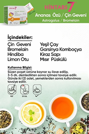 Hintabs 7Bromelain Detox Çayı 20 Poşet 2'Lİ SET