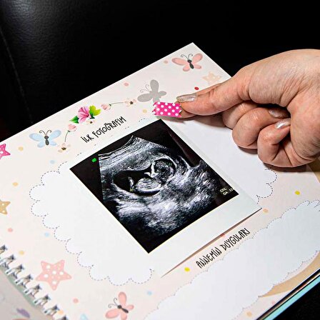 Hamilelik ve Anne Bebek Günlüğü Pembe - Anı Defteri 20x23 cm