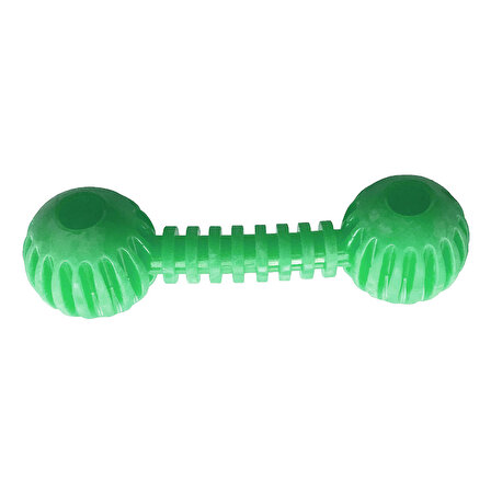 Playfull Sağlam Plastik Dental Dumbel Köpek Oyuncağı 12 x 3,5 cm Yeşil