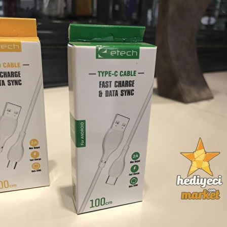 ETECH ETC-PK 2.0 mAh Type-C Data & Şarj Kablosu