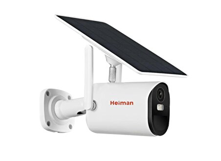 HEİMAN HM-860 4G SİM Kartlı Solar Panelli Güneş Enerjili HD Sabit Bullet Kamera