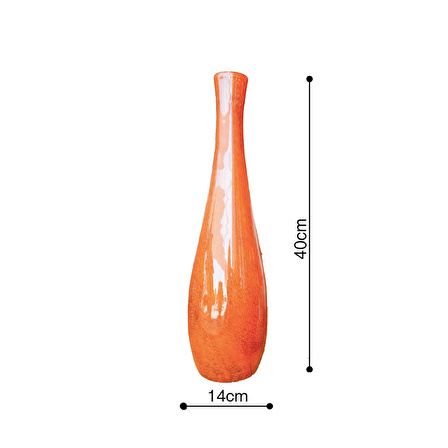 Yves Turuncu Şişe D:14 H:40 cm