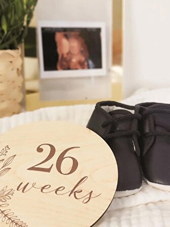 Haftalık Hamile Anı Kartı Seti Hamile Fotoğraf Çekimi Kartları Bebek Hediyelik Hatıra Kartı