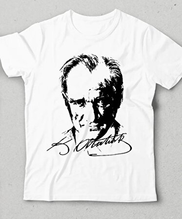 Atatürk Baskılı Özel Tasarım Çocuk T-Shirt (7-8 Yaş)