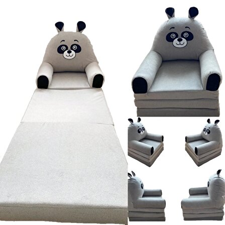 Çocuk-bebek Koltuğu Sandalye Portatif Yatak Puf-dik Duruş Minderi Panda Figürlü Bebek Çocuk Koltuğu