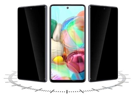Samsung Galaxy A54 5G Hayalet Ekran Koruyucu 9D Kırılmaz Cam Gizlilik Korumalı - Ekranı Tam Kaplar - Ultra Darbe Emici Etkin Koruma