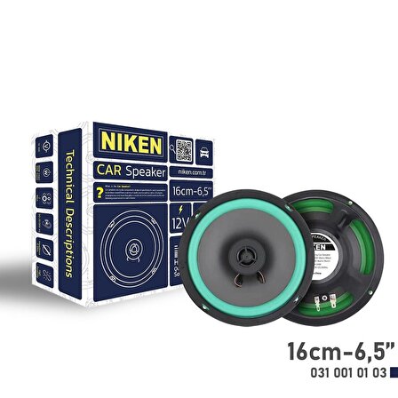 Niken Araç Hoparlörü 16Cm 6.5 İnç / 2 Adet