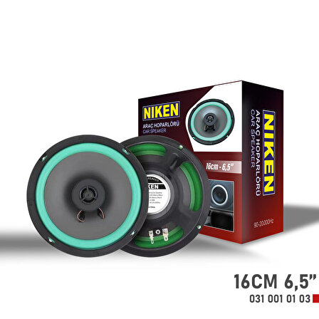 Niken Araç Hoparlörü 16Cm 6.5 İnç / 2 Adet