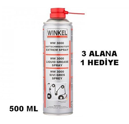 Winkel WW 3000 Sıvı Gres Sprey Zincir Yağlama 500 ml