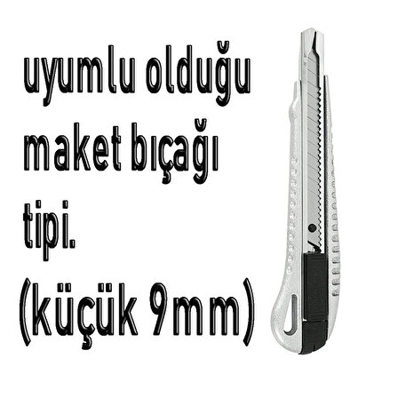 Sdı Maket Bıçağı Yedeği Sdi 9mm Dar Tip Maket Yedek Ağzı - 1 Paket