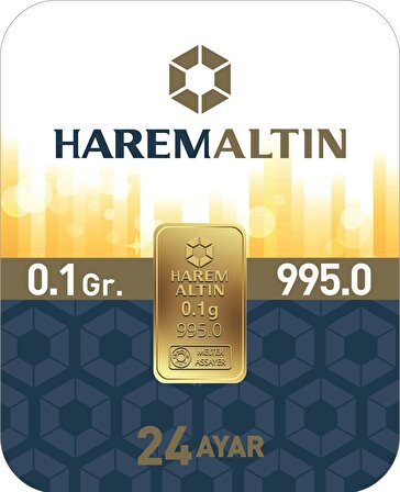 0.10 gr 24 Ayar Harem Gram Külçe Altın