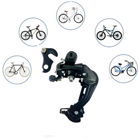 Hsgl Bisiklet Arka Aktarıcı Siyah DT-TZ50 Model Kulaklı Kulaksız Bisiklet Vites Attırıcı Sistemleri Yol Dağ Şehir bisiklet
