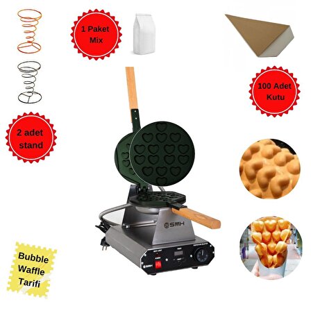 Bubble Waffle Makine Seti Kalpli