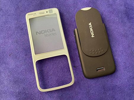 Nokia N73 Ön Arka Kapak Gri(Tuşsuz) - N73 Kapak