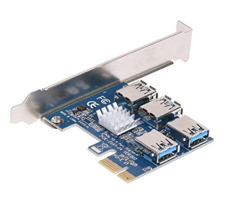 EUX1-04 PCIE 1 to 4 Yuvalı Yükseltici Kart