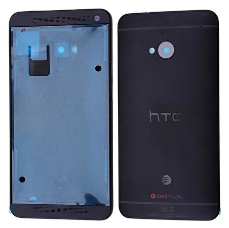 HTC One M7 Full Kasa Kapak Takımı Siyah