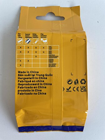 Isıyla Küçülen Şerit Etiket - Etiket Kaseti 9mm x 1,5 m Siyah/Sarı A18054