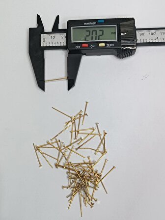 Nikel Kaplama Düz Takı Çivisi Sarı 1Kg 20mm