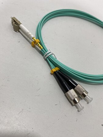 LC - FC Fiber Optik Patch Kablo 2mm 3 Metre (LC/UPC-FC/UPC-OM3-50/125-DX-2.0MM-LSZH-3M)