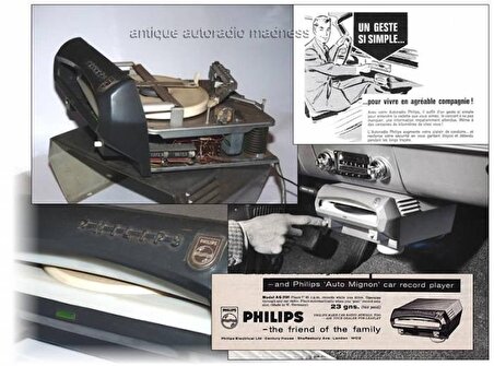 Philips AG 2101D 45lik Oto Pikap Çalar - Klasik Araç Vintage Pikap Çalar 004