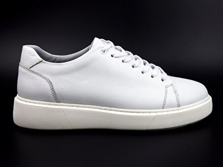 Hatege Bruno Beyaz Hakiki Deri Erkek Sneaker Ayakkabı